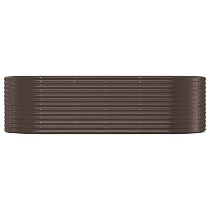 Plantenbak 249X100X68 Cm Gepoedercoat Staal Bruin 249 x 100 x 68 cm