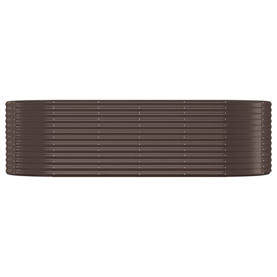 Plantenbak 249X100X68 Cm Gepoedercoat Staal Bruin 249 x 100 x 68 cm