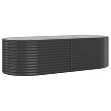 Plantenbak 249X100X68 Cm Gepoedercoat Staal Antracietkleurig 249 x 100 x 68 cm