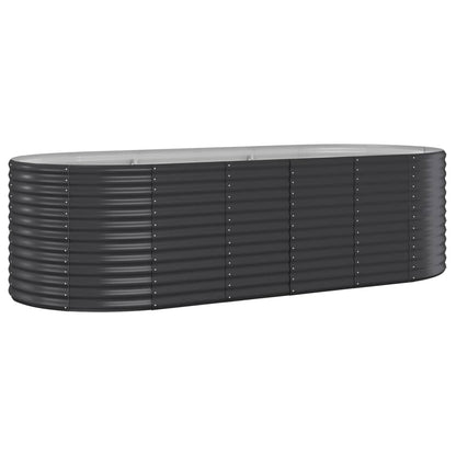 Plantenbak 249X100X68 Cm Gepoedercoat Staal Antracietkleurig 249 x 100 x 68 cm