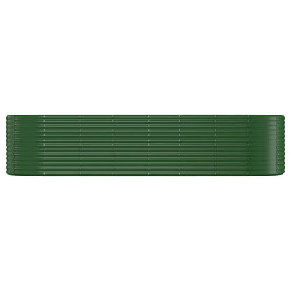 Plantenbak 322X100X68 Cm Gepoedercoat Staal Groen