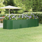 Planter box 322x100x68 cm galvanized steel green
