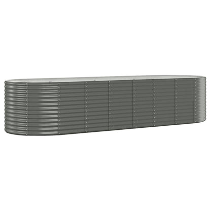 Plantenbak Gepoedercoat Staal 322 x 100 x 68 cm Grijs