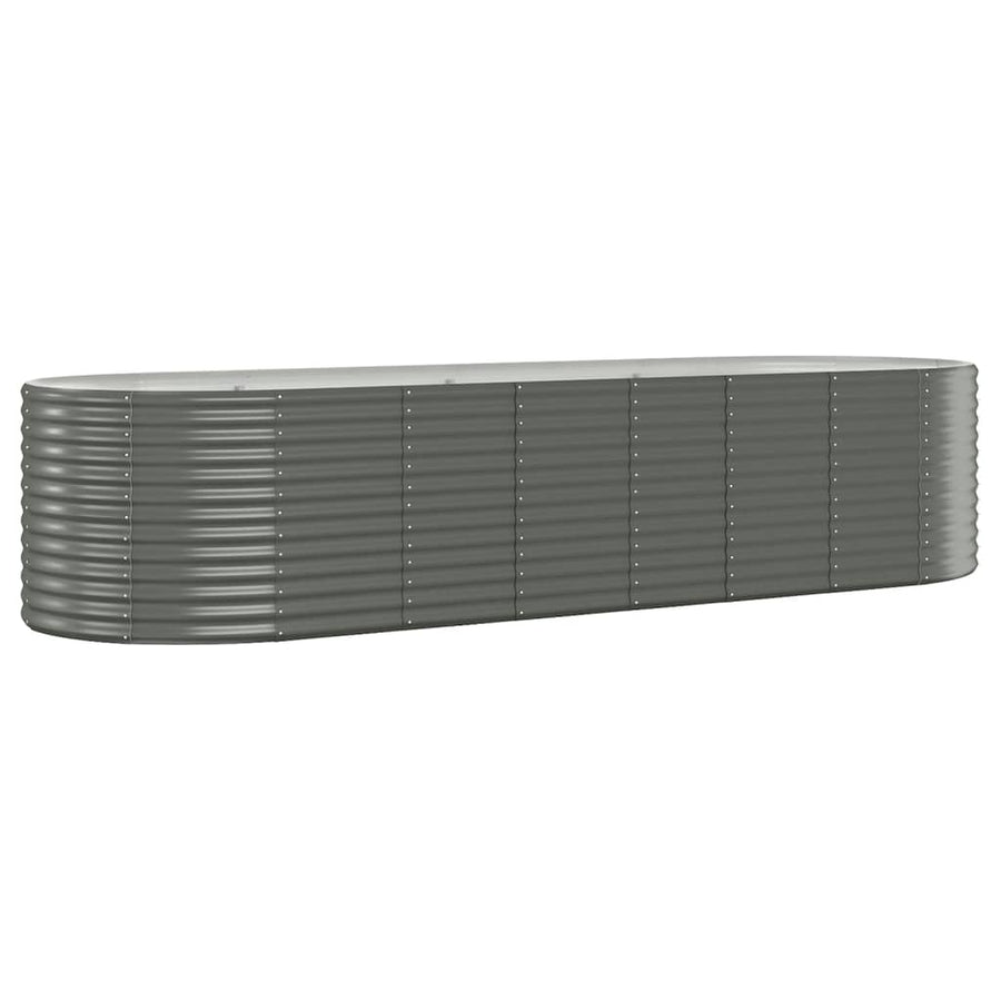 Plantenbak Gepoedercoat Staal 322 x 100 x 68 cm Grijs
