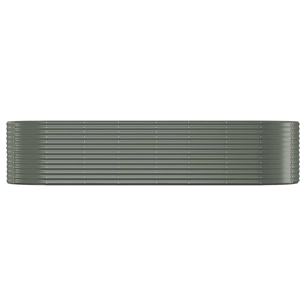 Plantenbak Gepoedercoat Staal 322 x 100 x 68 cm Grijs