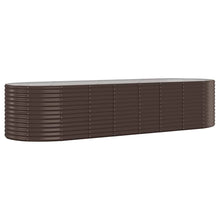 Plantenbak 322X100X68 Cm Gepoedercoat Staal Bruin