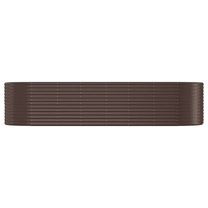 Plantenbak 322X100X68 Cm Gepoedercoat Staal Bruin