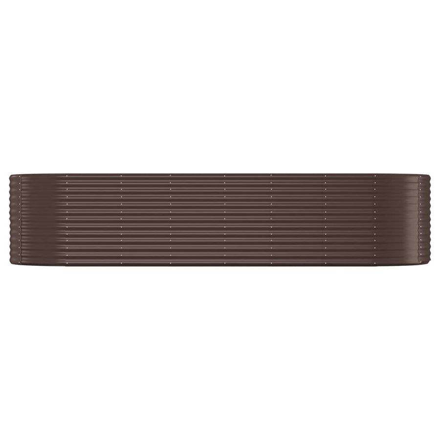 Plantenbak 322X100X68 Cm Gepoedercoat Staal Bruin