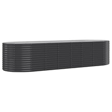 Plantenbak 322X100X68 Cm Gepoedercoat Staal Antracietkleurig