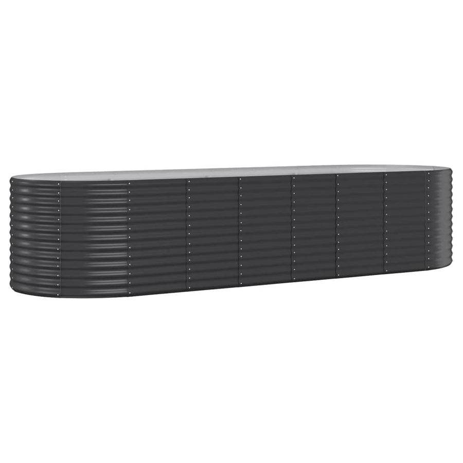 Plantenbak 322X100X68 Cm Gepoedercoat Staal Antracietkleurig