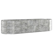Plantenbak 322X100X68 Cm Gepoedercoat Staal Zilverkleurig