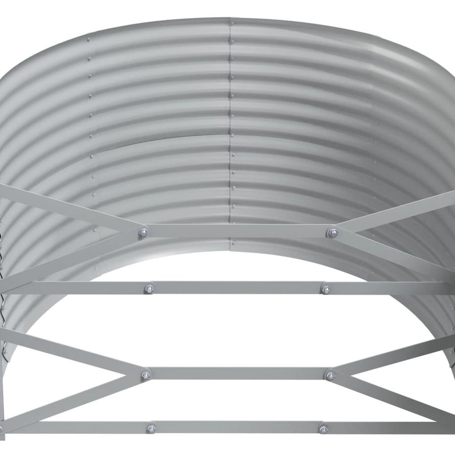 Plantenbak 396X100X68 Cm Gepoedercoat Staal Antracietkleurig