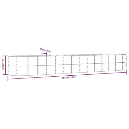 Plantenbak Gepoedercoat Staal 554 x 100 x 68 cm