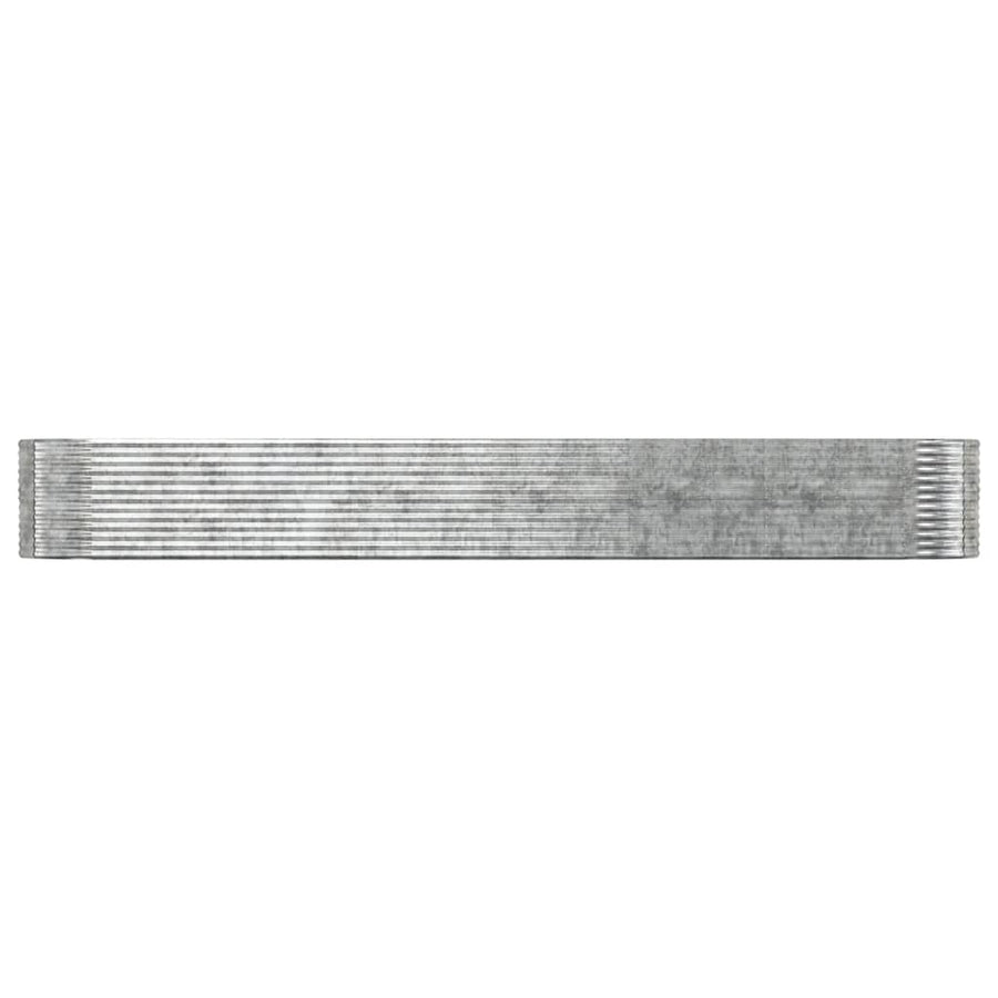 Plantenbak 554X100X68 Cm Gepoedercoat Staal Zilverkleurig