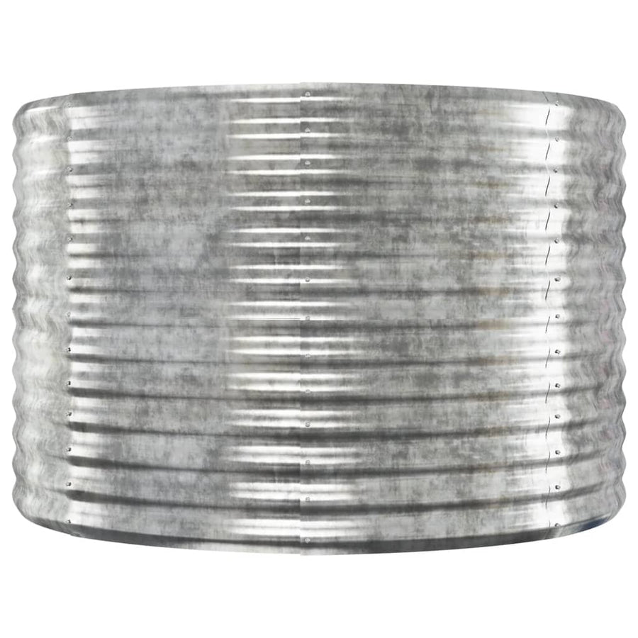 Plantenbak 554X100X68 Cm Gepoedercoat Staal Zilverkleurig