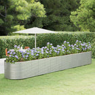 Plantenbak 554x100x68 cm gepoedercoat staal zilver