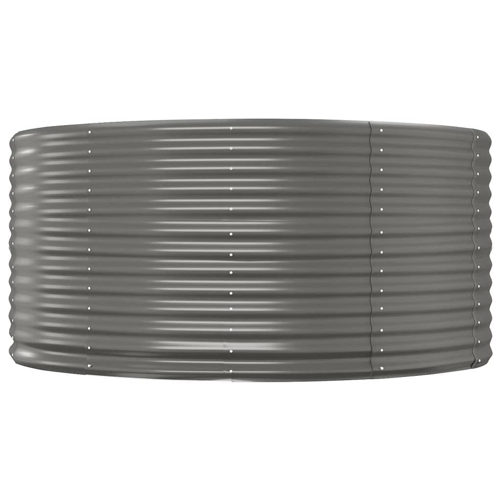 Plantenbak 140x140x68 cm gegalvaniseerd staal grijs
