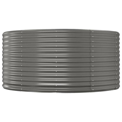 Plantenbak 140x140x68 cm gegalvaniseerd staal grijs