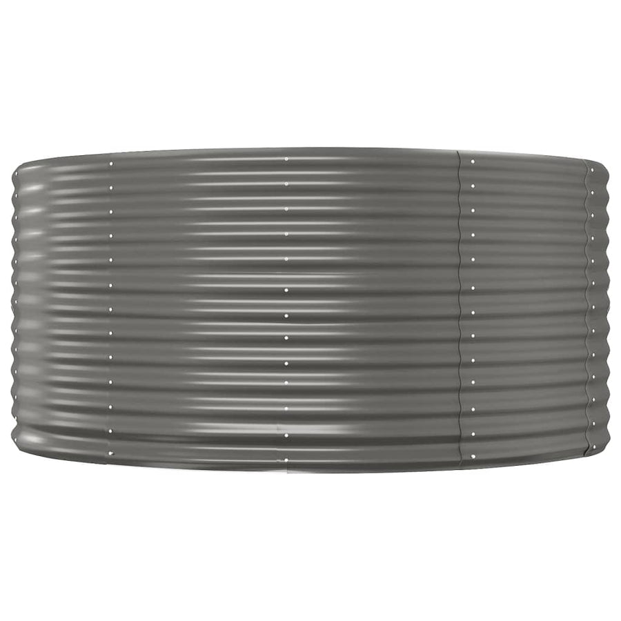 Plantenbak 140x140x68 cm gegalvaniseerd staal grijs
