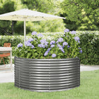 Plantenbak 140x140x68 cm gegalvaniseerd staal grijs