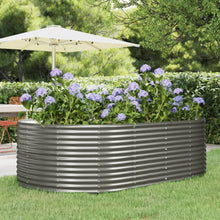 Plantenbak 212X140X68 Cm Gepoedercoat Staal Grijs
