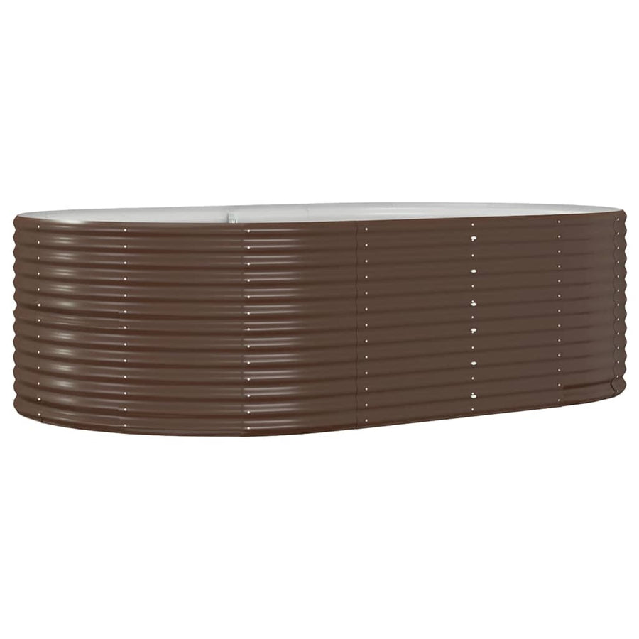 Plantenbak Gepoedercoat Staal 212 x 140 x 68 cm Bruin
