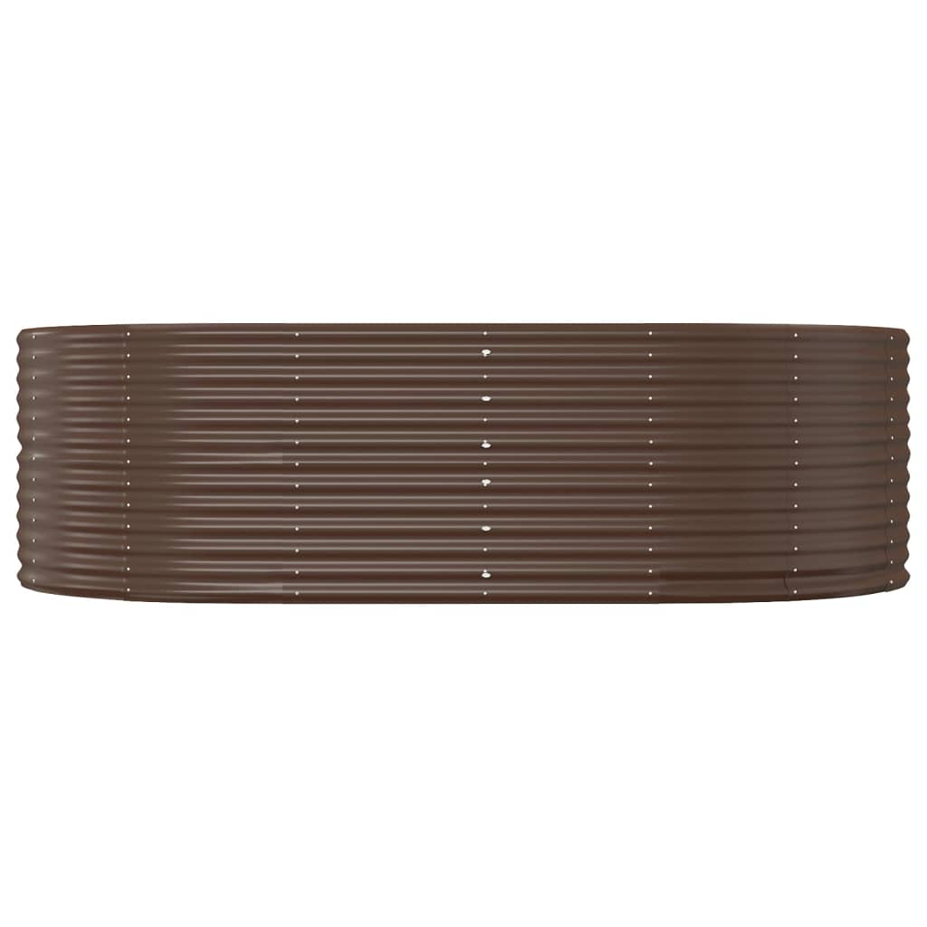 Plantenbak Gepoedercoat Staal 212 x 140 x 68 cm Bruin