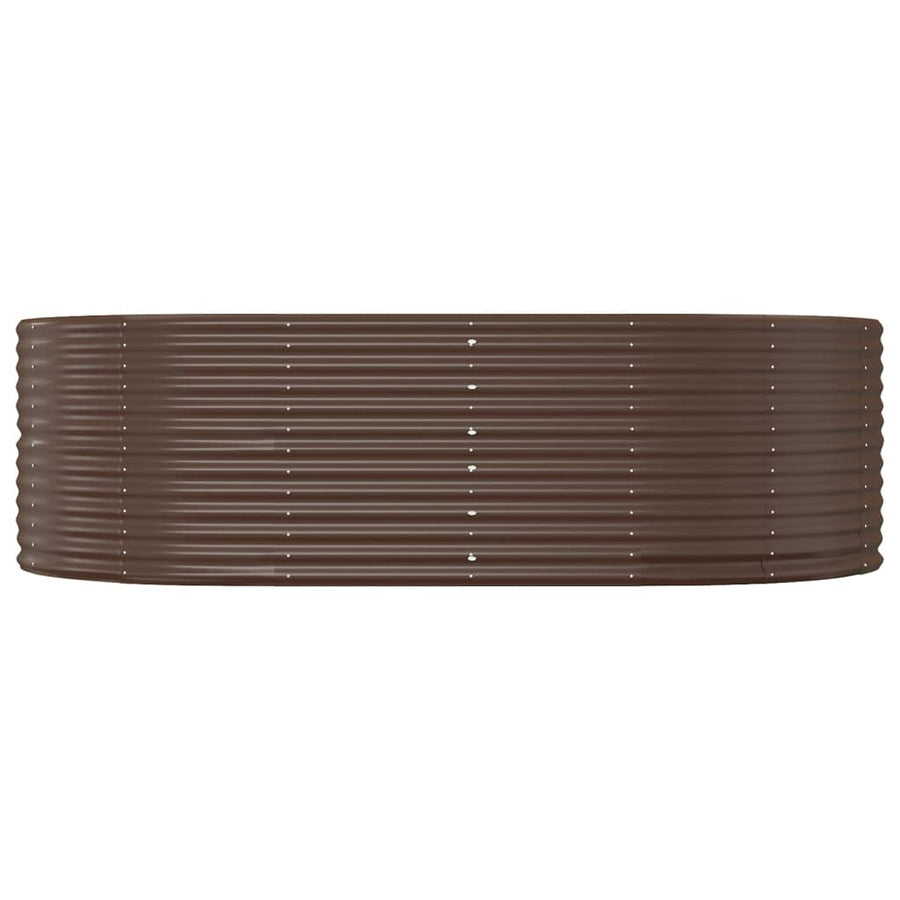 Plantenbak Gepoedercoat Staal 212 x 140 x 68 cm Bruin