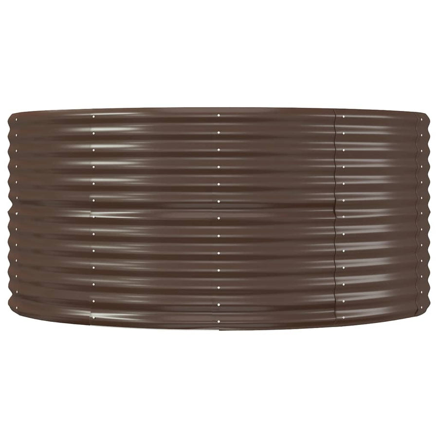 Plantenbak Gepoedercoat Staal 212 x 140 x 68 cm Bruin