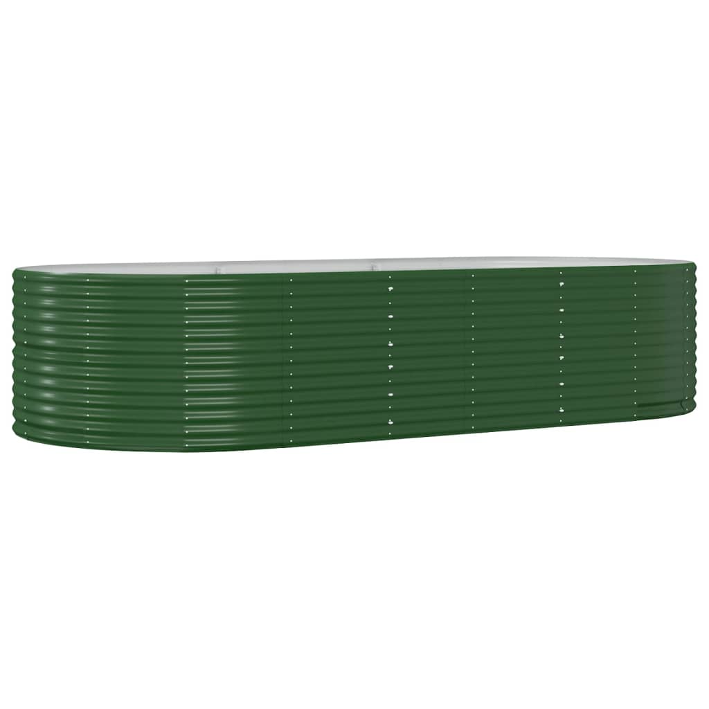 Plantenbak 291x140x68 cm gegalvaniseerd staal groen