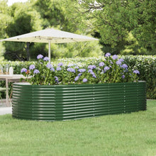 Plantenbak 291x140x68 cm gegalvaniseerd staal groen