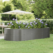 Plantenbak 291x140x68 cm gegalvaniseerd staal grijs