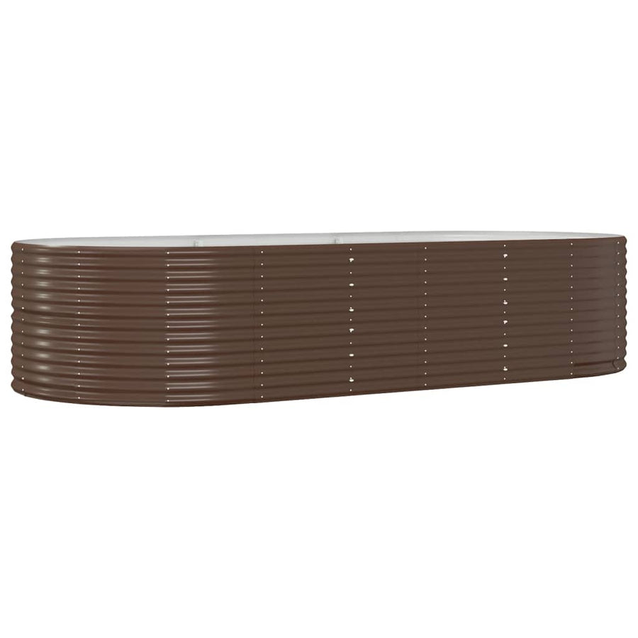 Plantenbak 291x140x68 cm gegalvaniseerd staal bruin
