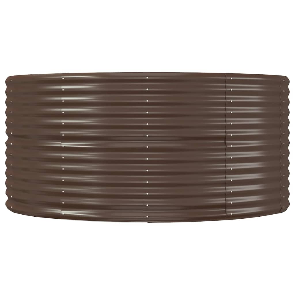 Plantenbak 291x140x68 cm gegalvaniseerd staal bruin