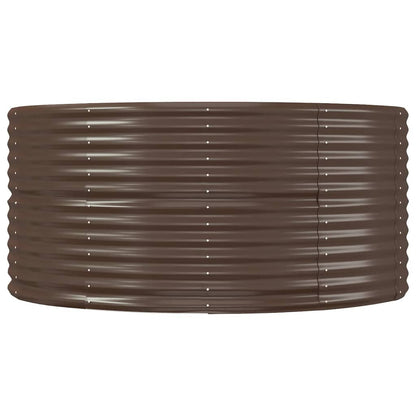 Plantenbak 291x140x68 cm gegalvaniseerd staal bruin