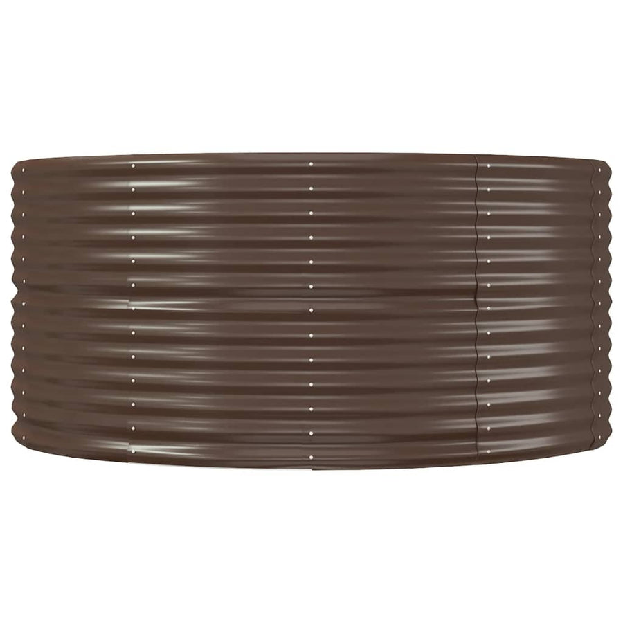 Plantenbak 291x140x68 cm gegalvaniseerd staal bruin