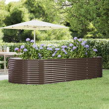 Plantenbak 291x140x68 cm gegalvaniseerd staal bruin