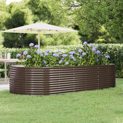 Plantenbak 291x140x68 cm gegalvaniseerd staal bruin