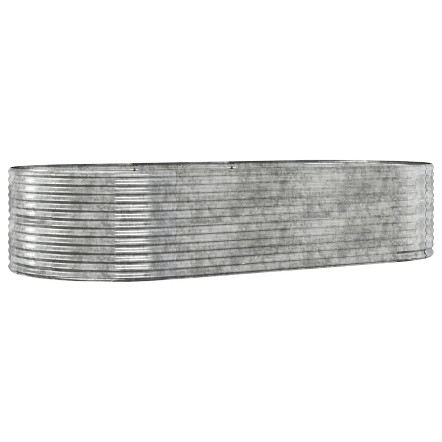 Plantenbak 291x140x68 cm gegalvaniseerd staal zilverkleurig