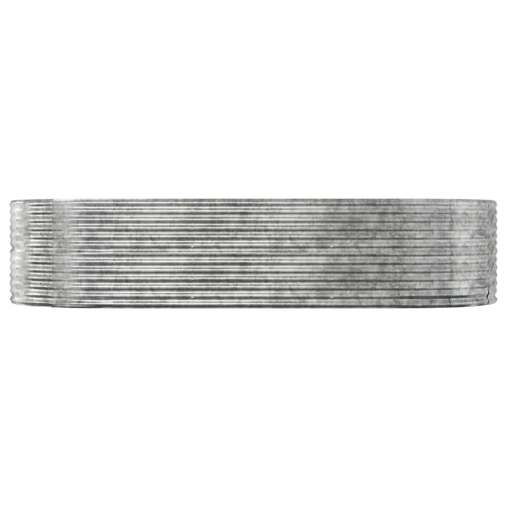 Plantenbak 291x140x68 cm gegalvaniseerd staal zilverkleurig