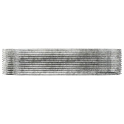 Plantenbak 291x140x68 cm gegalvaniseerd staal zilverkleurig