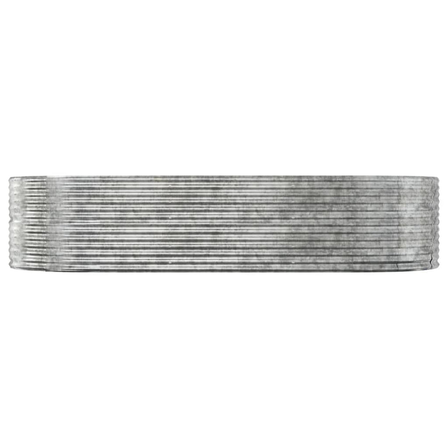 Plantenbak 291x140x68 cm gegalvaniseerd staal zilverkleurig