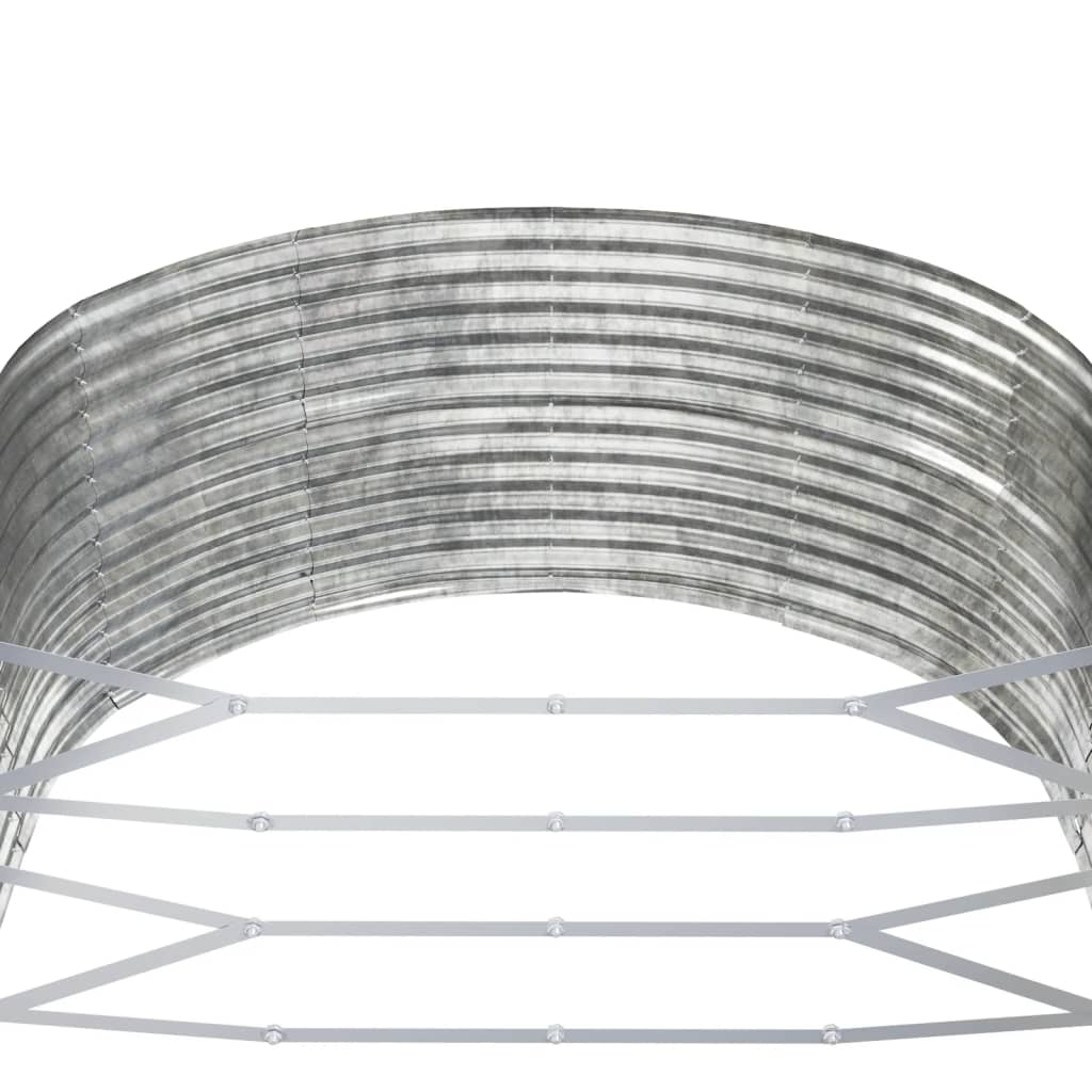 Plantenbak 291x140x68 cm gegalvaniseerd staal zilverkleurig