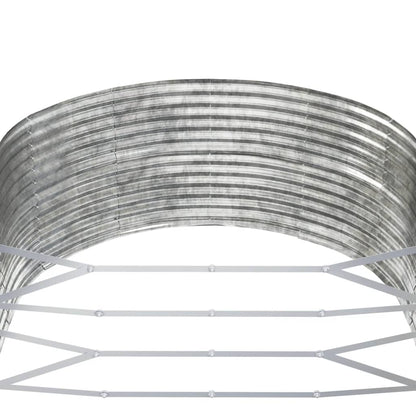 Plantenbak 291x140x68 cm gegalvaniseerd staal zilverkleurig