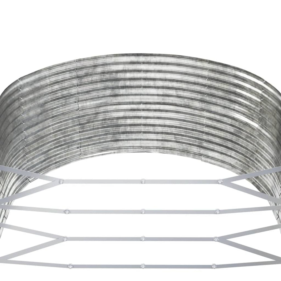 Plantenbak 291x140x68 cm gegalvaniseerd staal zilverkleurig