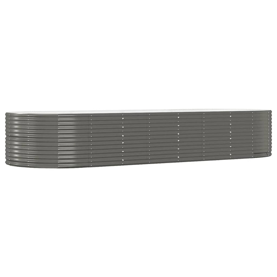 Plantenbak 367x140x68 cm gegalvaniseerd staal grijs