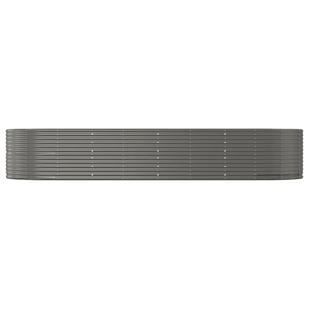 Plantenbak 367x140x68 cm gegalvaniseerd staal grijs