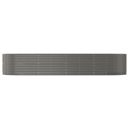 Plantenbak 367x140x68 cm gegalvaniseerd staal grijs