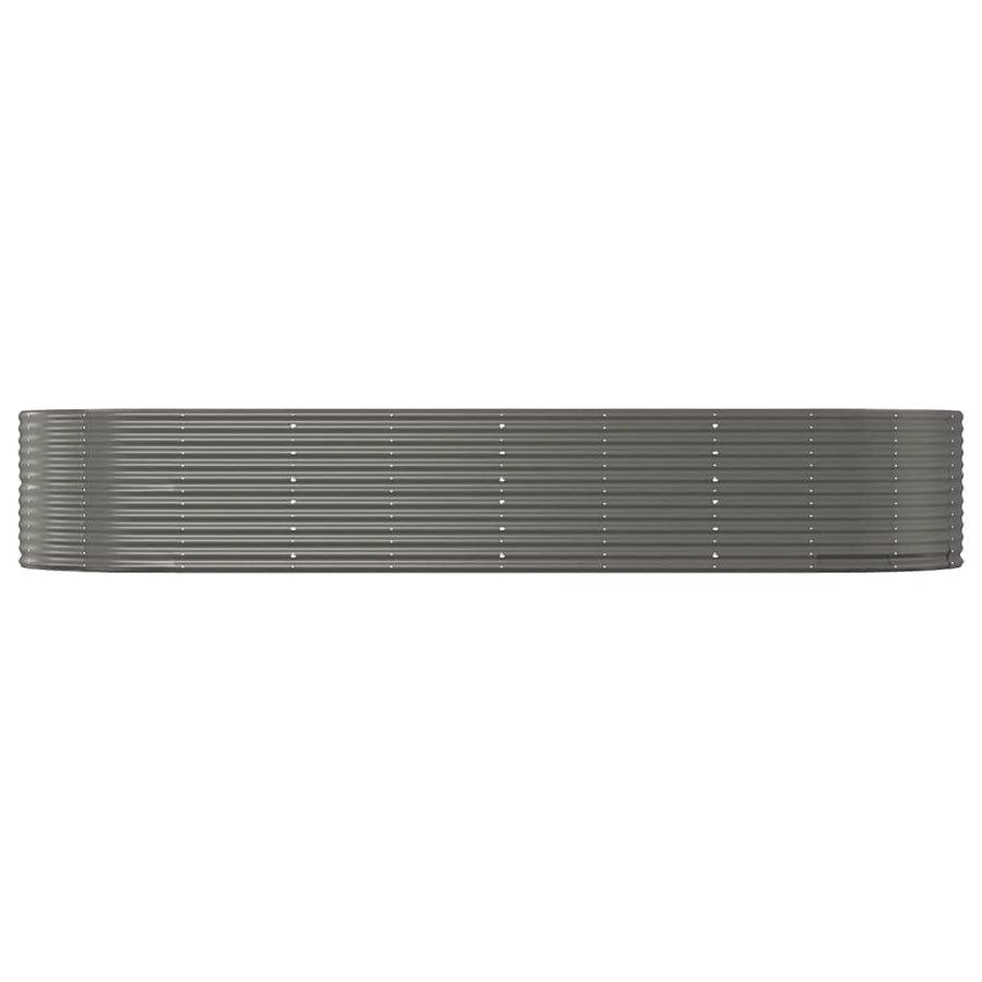 Plantenbak 367x140x68 cm gegalvaniseerd staal grijs