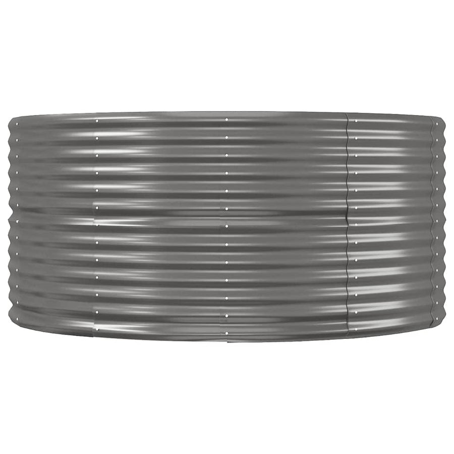Plantenbak 367x140x68 cm gegalvaniseerd staal grijs